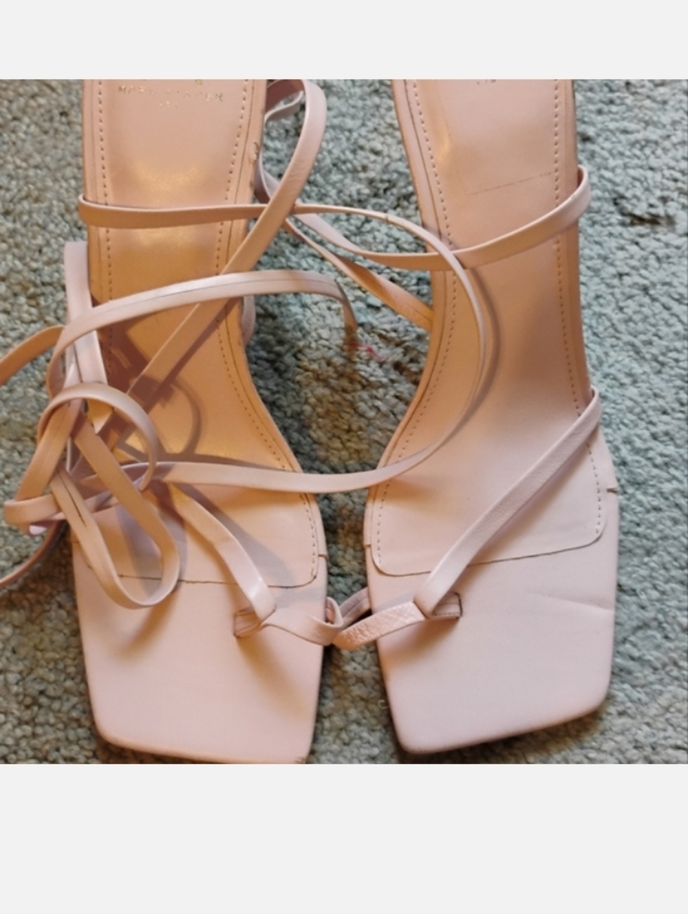 Marc Fisher Dominic Ankle Wrap Lace Sandal Heels Sz 10M